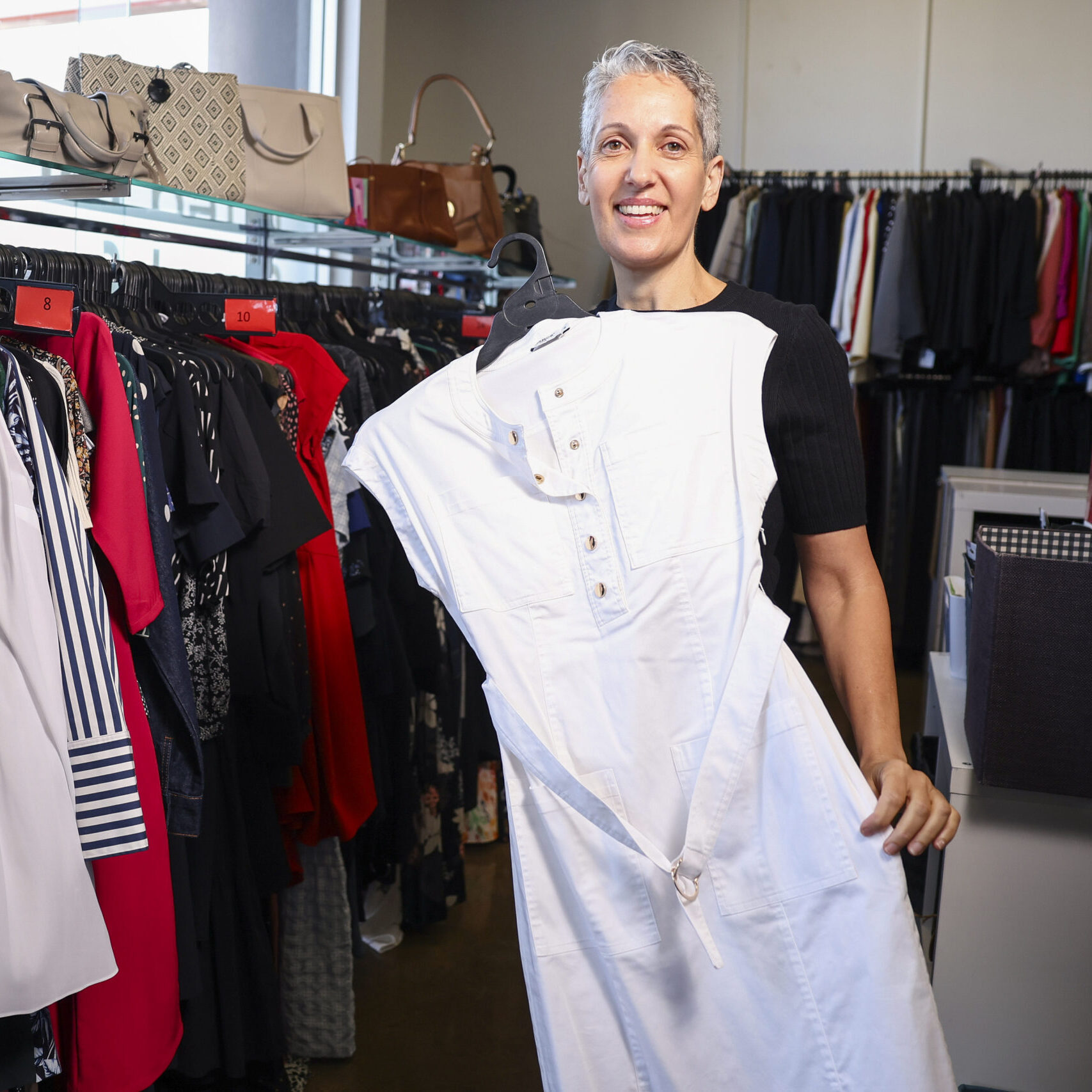 Fitted For Work client Josie during a media op at Fitted For Work in Melbourne on February 5th, 2026. Photo by Martin KEEP/Coles.